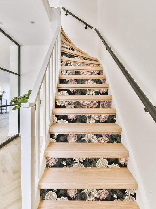 Joanie & Jeanie - Florence Floral Stair Raiser Stickers