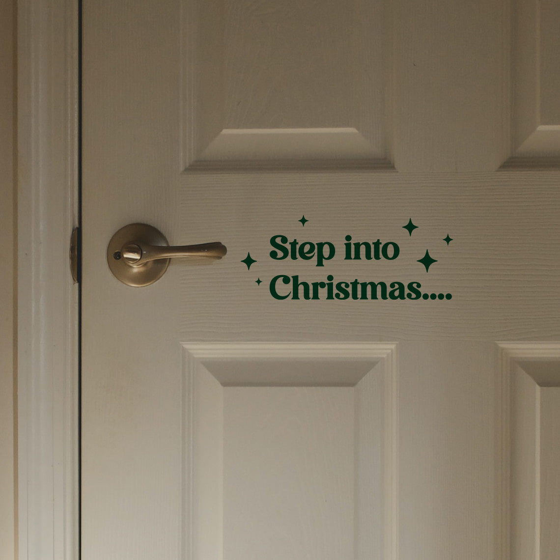 Step into Christmas Vinyl Decal For Doors And Mirrors