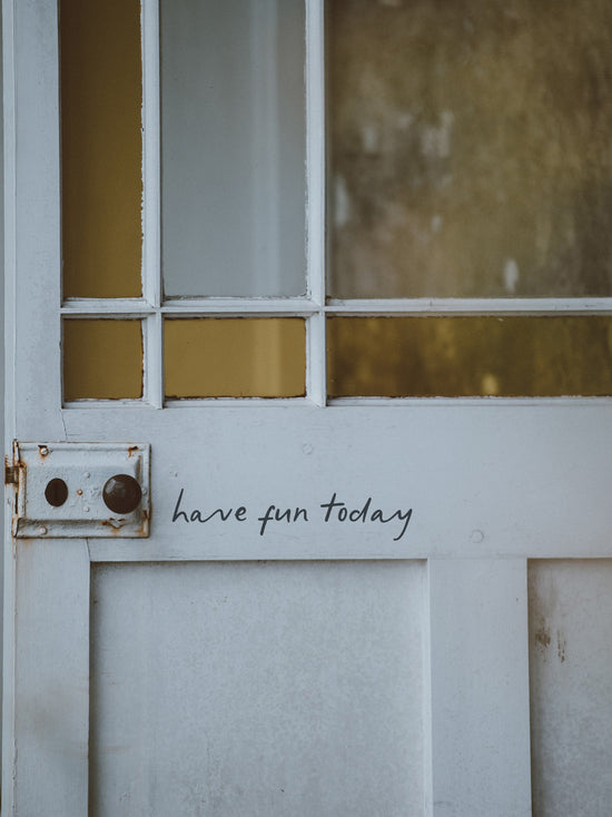 Joanie & Jeanie - Have Fun Today .... Front Door & Mirror Sticker