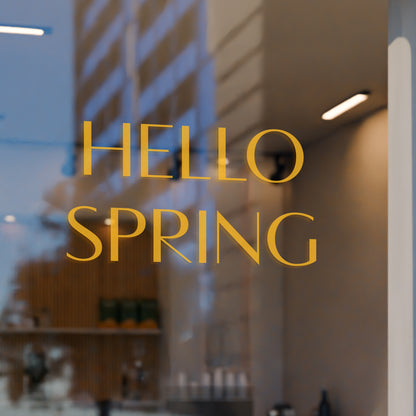 Simple Hello Spring Retail Window Vinyl