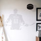 Personalised Hockey Player Wall Sticker with Puck
