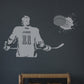 Personalised Hockey Player Wall Sticker with Puck
