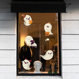 Set of Cheeky Ghost Retail Window Vinyl