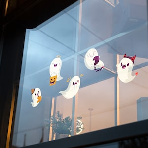 Set of Cheeky Ghost Retail Window Vinyl