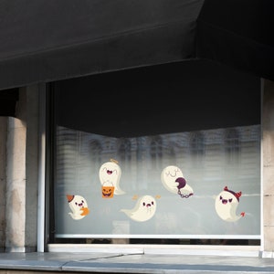 Set of Cheeky Ghost Retail Window Vinyl