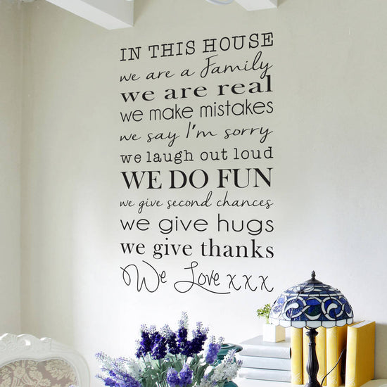 In This House Rules Wall Sticker