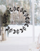 Jolly Christmas Wreath Wall or Window Sticker