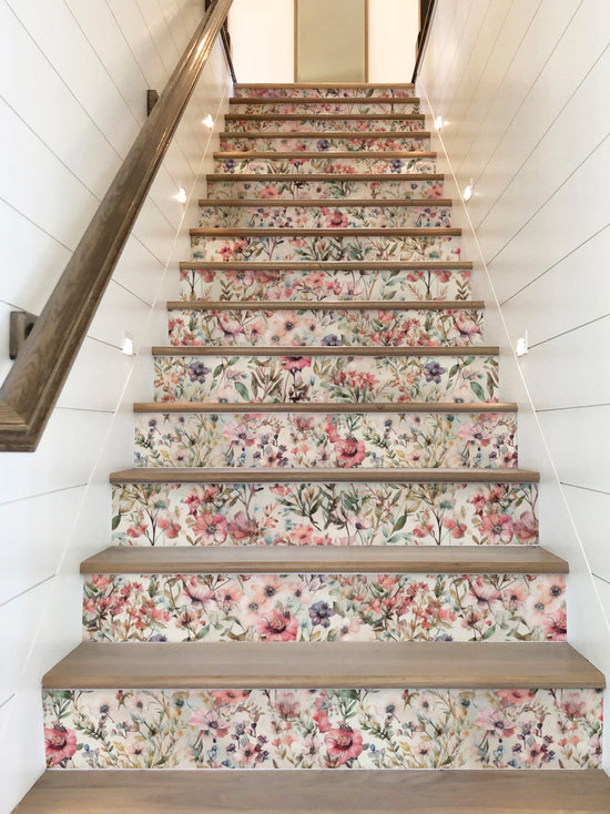 Joanie & Jeanie - Josie Floral Stair Raiser Stickers