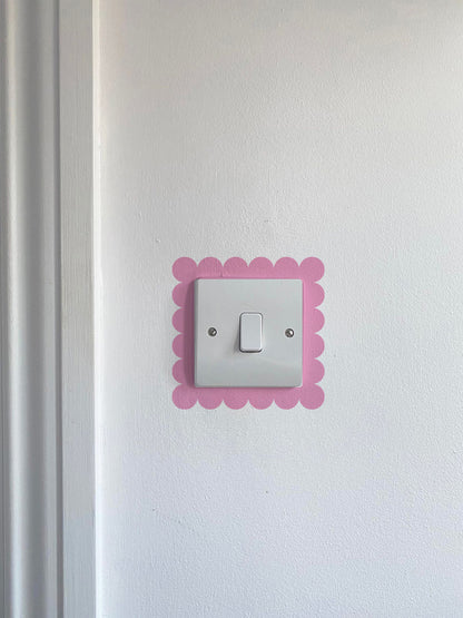 Nutmeg Scallop Border Light Switch &amp; Plug Socket Vinyl Wall Stickers