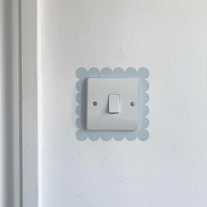 Nutmeg Scallop Border Light Switch &amp; Plug Socket Vinyl Wall Stickers
