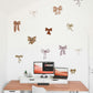 Coquette Bow Wall Stickers – Feminine Bow Wall Decals for Bedroom & Nursery