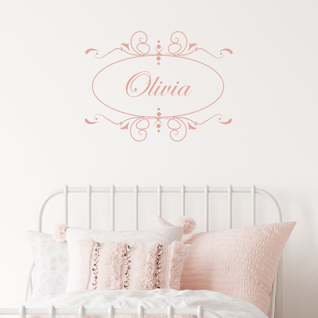 Personalised Ornate Oval Wall Sticker