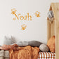 Personalised name and bees wall sticker for nursery
