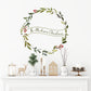 Personalised Christmas Family Wreath Wall Sticker
