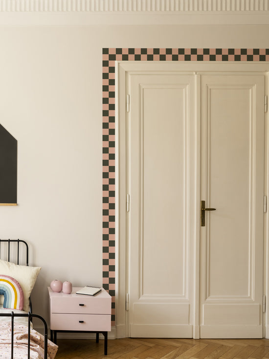 Joanie & Jeanie - Chequered Self Adhesive Border Sticker Decal