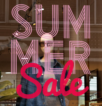 Retro Summer Sale Retail Window Vinyl