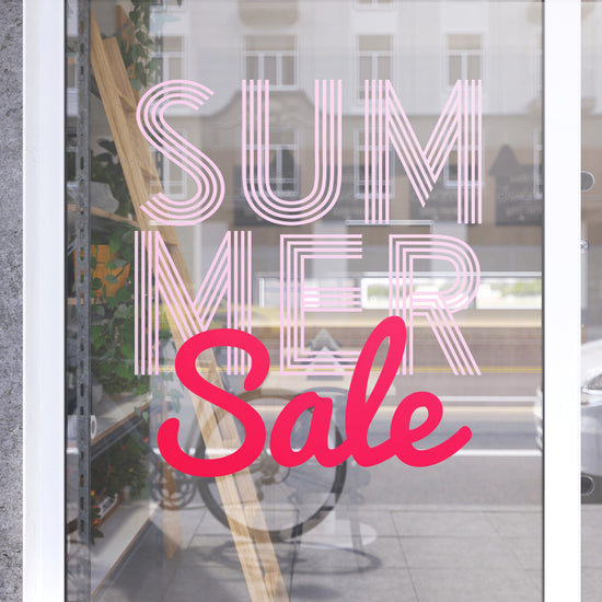 Retro Summer Sale Retail Window Vinyl