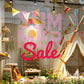 Retro Summer Sale Retail Window Vinyl