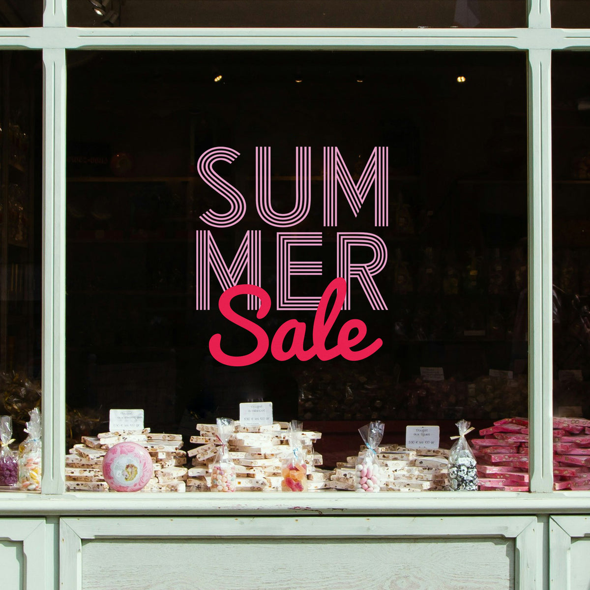 Retro Summer Sale Retail Window Vinyl