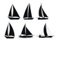 Set of 6 Siling Boats