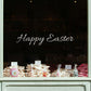 Script Happy Easter Retail Shop Window Sticker Vinyl