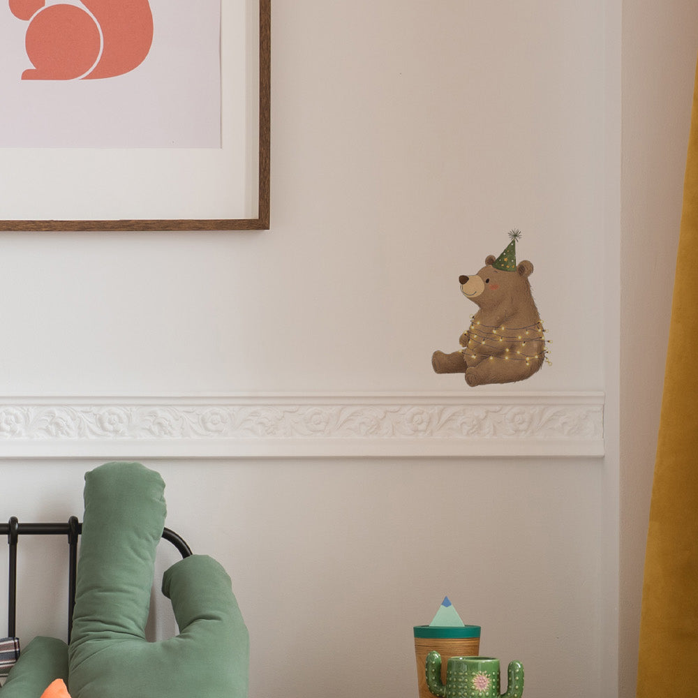 Festive Little Bear Wall &amp; Window Sticker