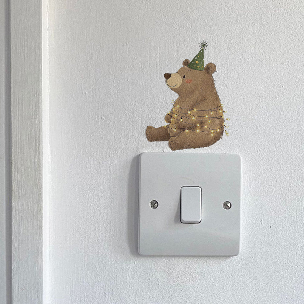 Festive Little Bear Wall &amp; Window Sticker