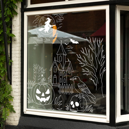 Spooky House Halloween Scene Vinyl Set