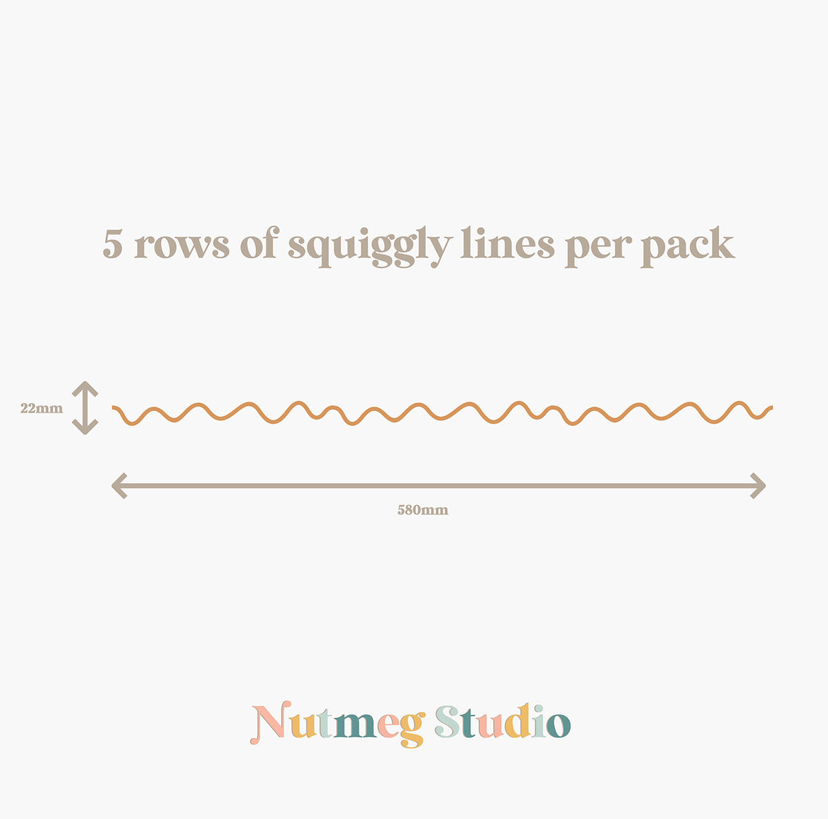 Squiggly Line Border Wall Sticker