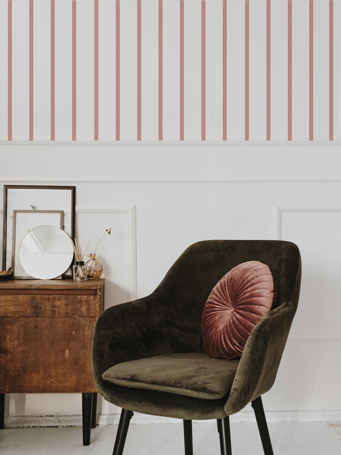 Set of 8 Thin Stripes Wall Stickers
