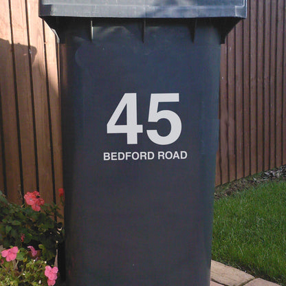Personalised Bin Number And Street Name Stickers