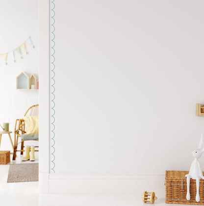 Wavy Line Border Wall Sticker