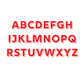 Alphabet Letters in Red and pink