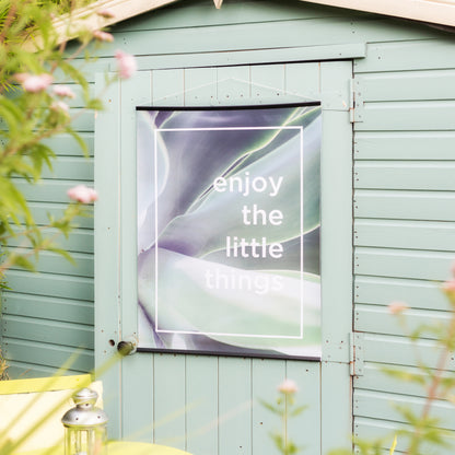 Enjoy The Little Things Botanical Outdoor Garden Poster