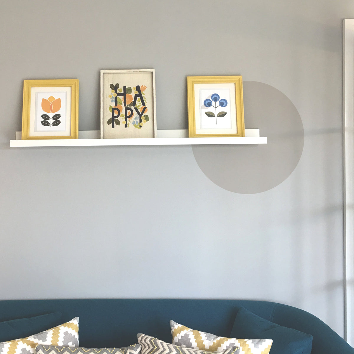 Circle Colour Block Wall Sticker 90cm