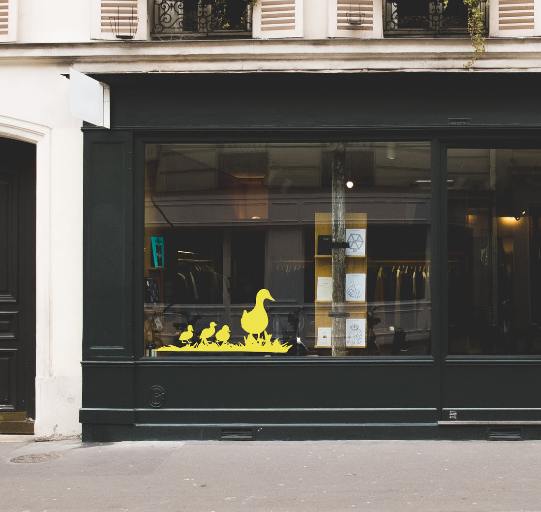Easter Ducks Retail Window Vinyl
