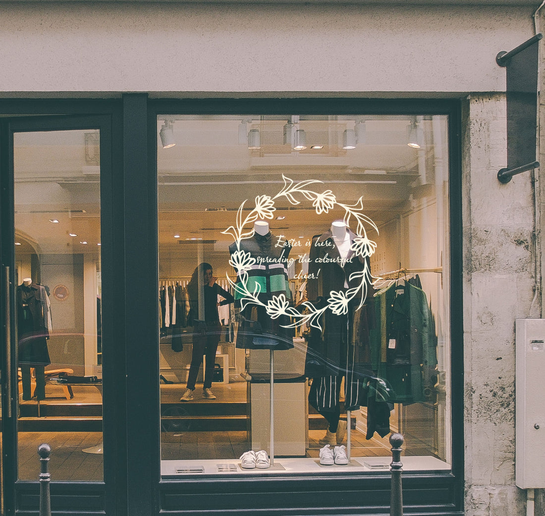 Easter Is Here Retail Window Vinyl