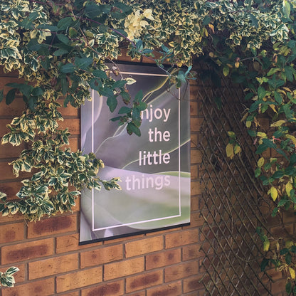 Enjoy The Little Things Botanical Outdoor Garden Poster bu Nutmeg Studio Wall Stickers