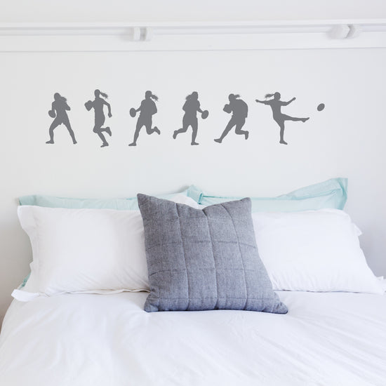 Female Rugby Players Wall Stickers