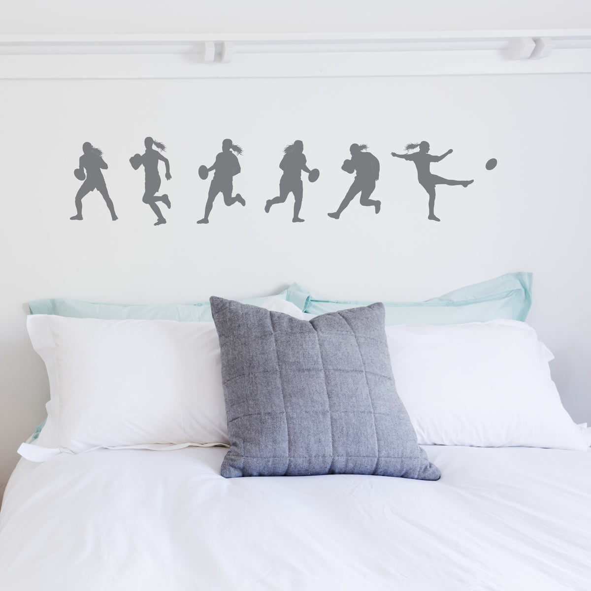 Female Rugby Players Wall Stickers