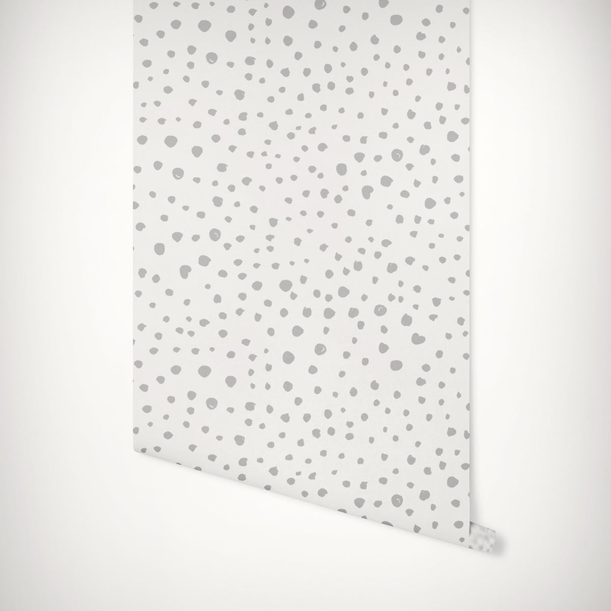 Grey Dalmatian Dots Self-Adhesive Wallpaper