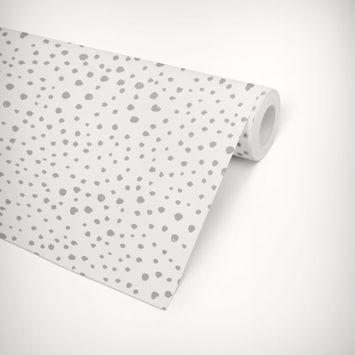 Grey Dalmatian Dots Self-Adhesive Wallpaper