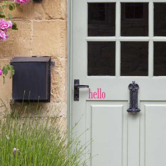 hello and goodbye front door sticker set