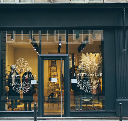 Ornate Easter Egg Retail Window Vinyl