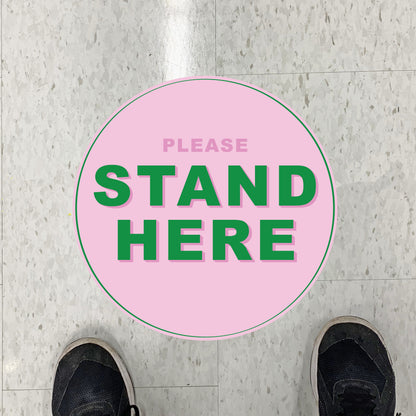 Hello Again Stand Here Floor Graphics