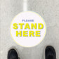 Hello Again Stand Here Floor Graphics