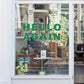 Hello Again Retail Graphic Shop Window Vinyl