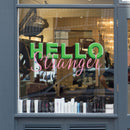 Hello Stranger Coronavirus Retail Graphic Shop Window Vinyl Sticker ...