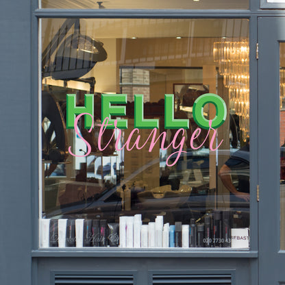 Hello Stranger Coronavirus Retail Graphic Shop Window Vinyl Sticker