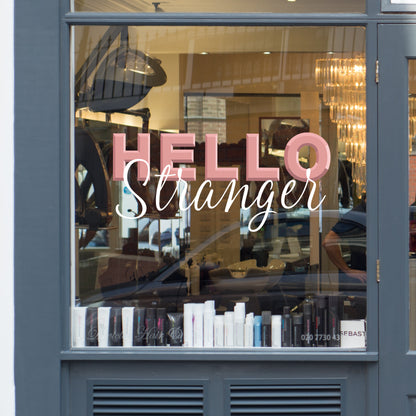 Hello Stranger Coronavirus Retail Graphic Shop Window Vinyl Sticker